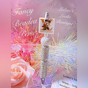 Fancy beaded pen/fancy pen/mickey&Minnie/gifts ideas/rhinestone pen/silver beads